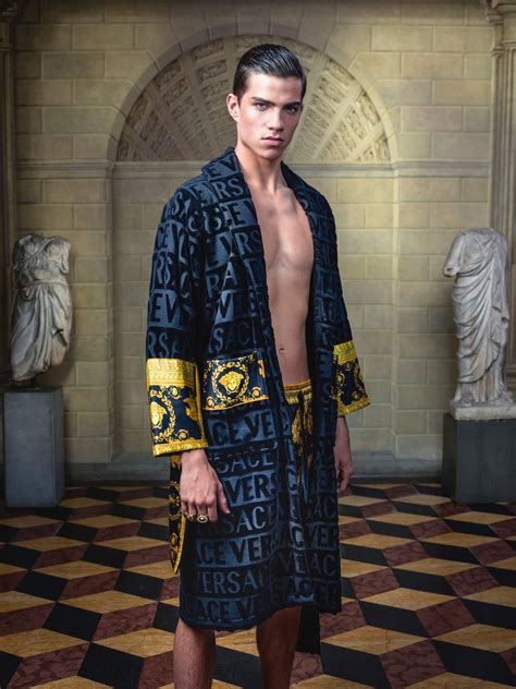 versace style kimono|men's versace bathrobe.